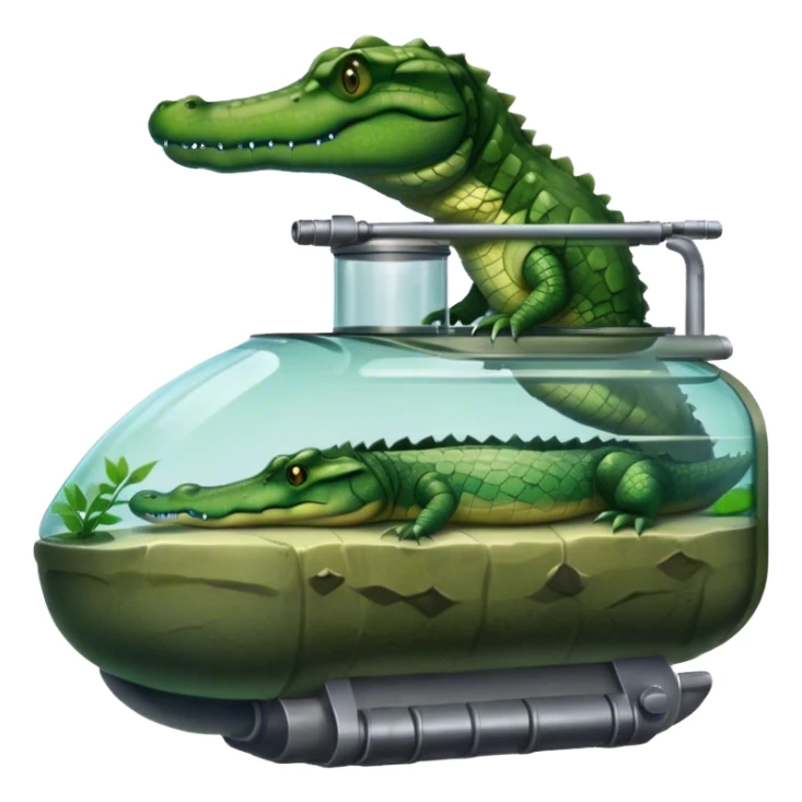 Alligator in a tank sticker