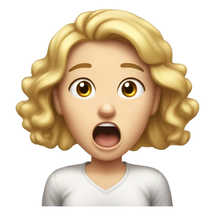 White female mind blown sticker