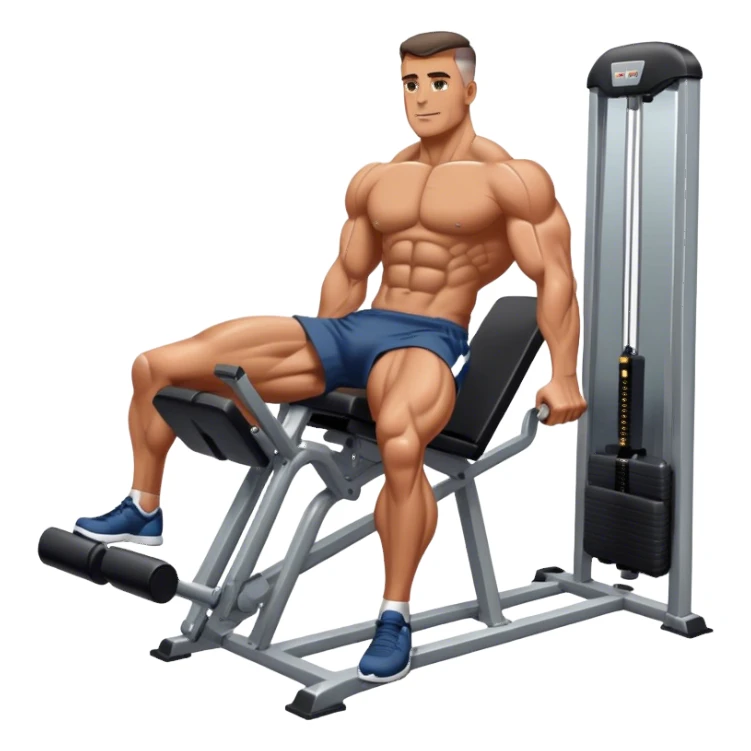 guy leg press machine sticker