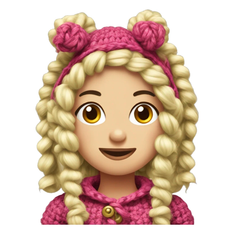 Cindy Lou Who crocheting a hat sticker