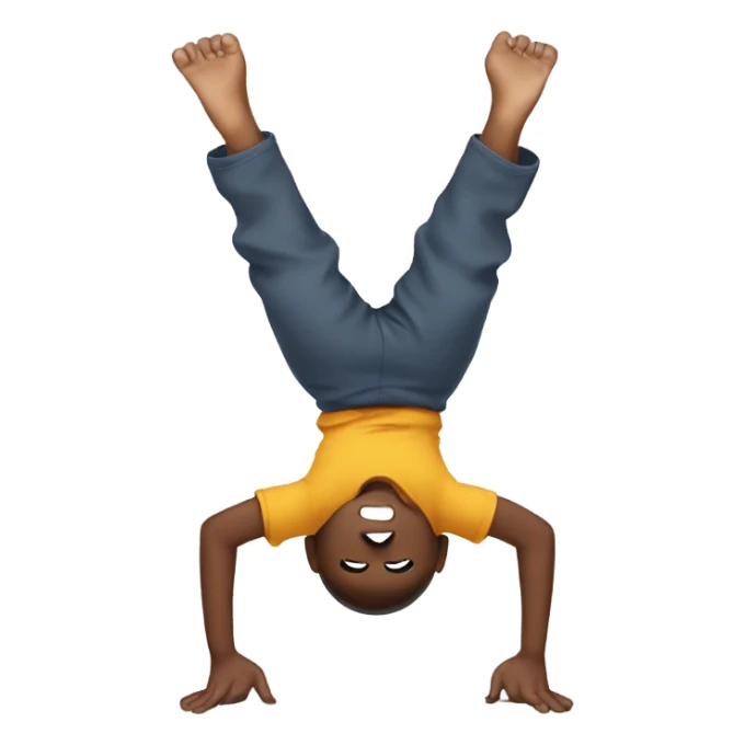 Kid doing handstand  sticker