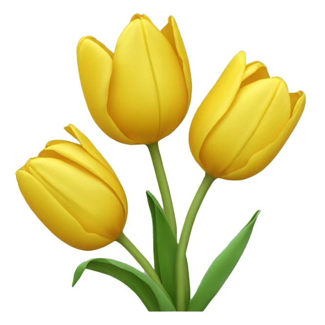 Yellow tulip  flower sticker