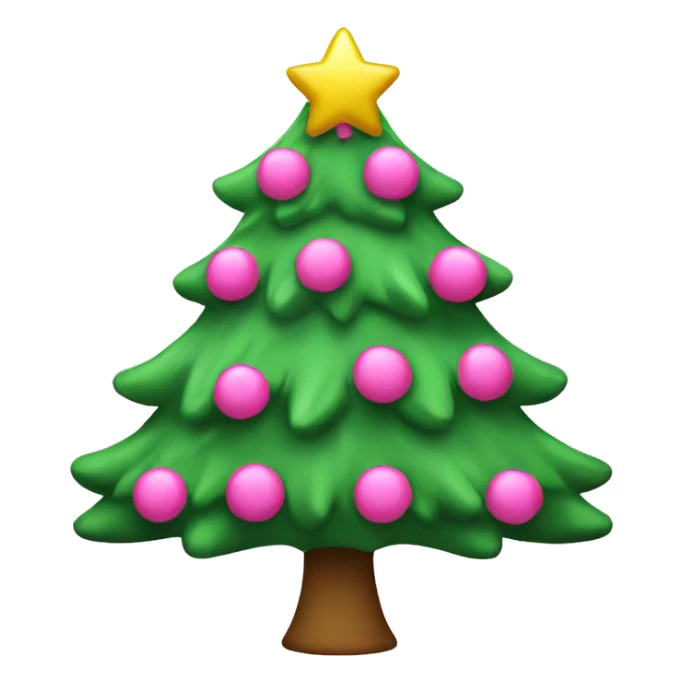 Pink Cutsey Christmas tree sticker