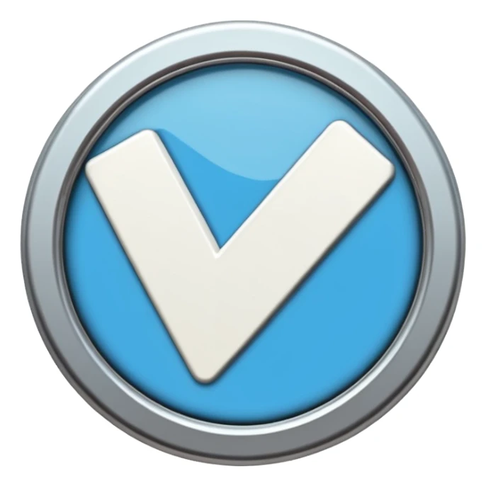 I want a blue background and a white checkmark inside it emoji which I will call the "Fake Roblox Verified Badge Emoji" sticker