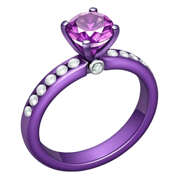 anel de casamento branco e roxo sticker