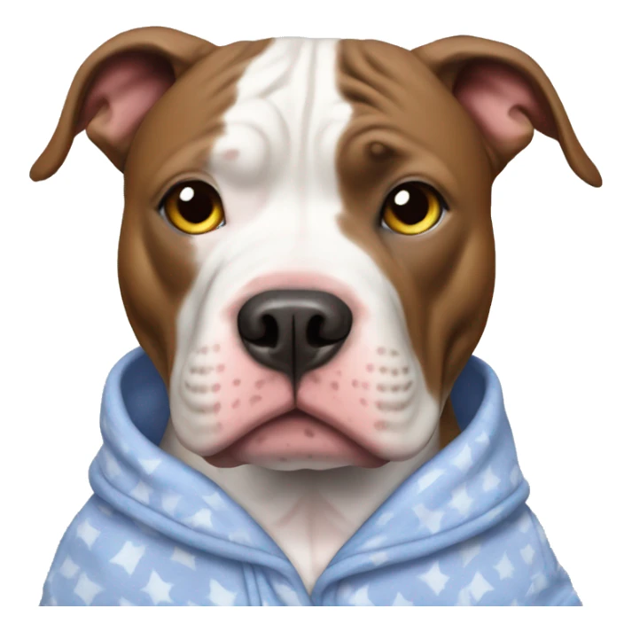 Pitbull in pajamas  sticker