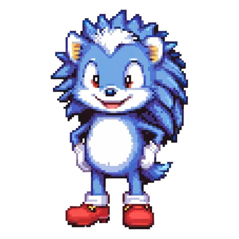 Sanic meme character sticker