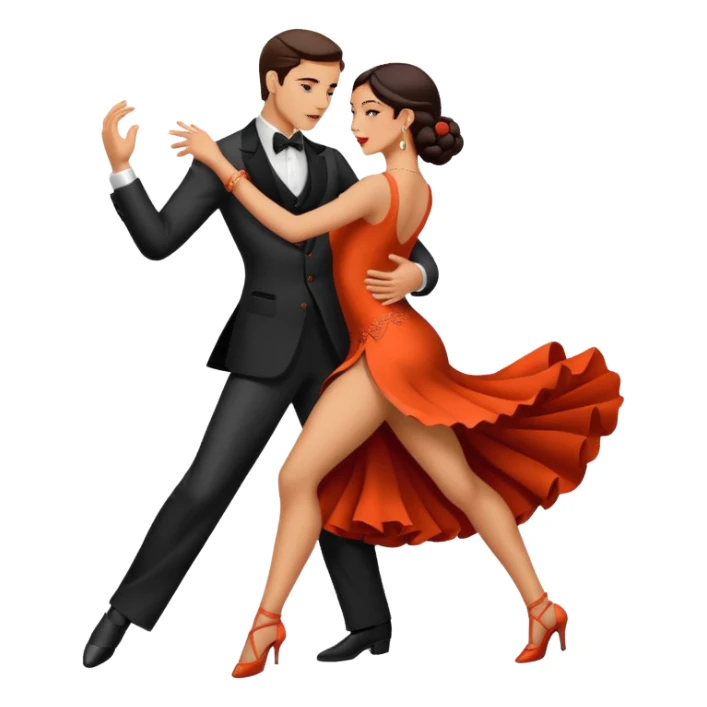 Pareja bailando tango sticker