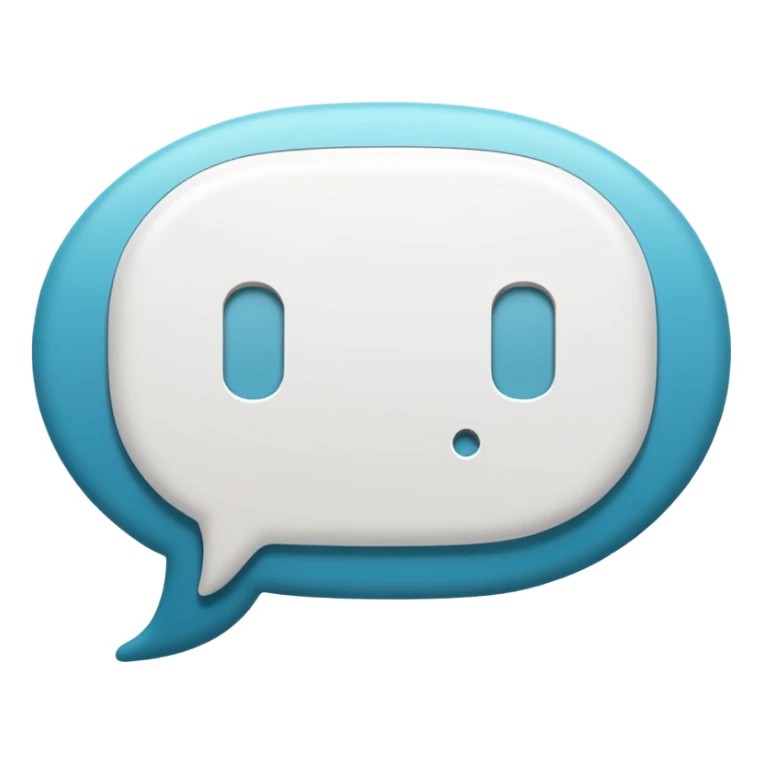 speech bubble with AI letters inside sticker