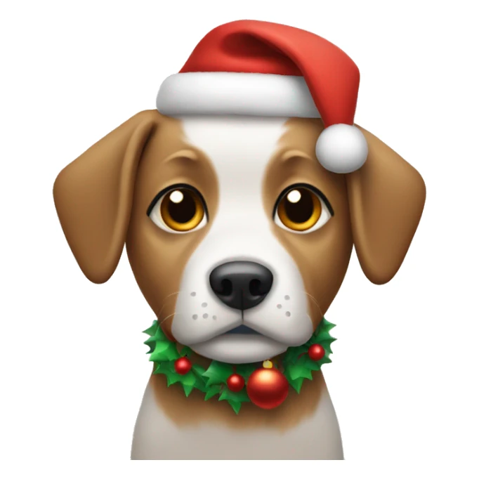 Dog wearing Christmas  sticker