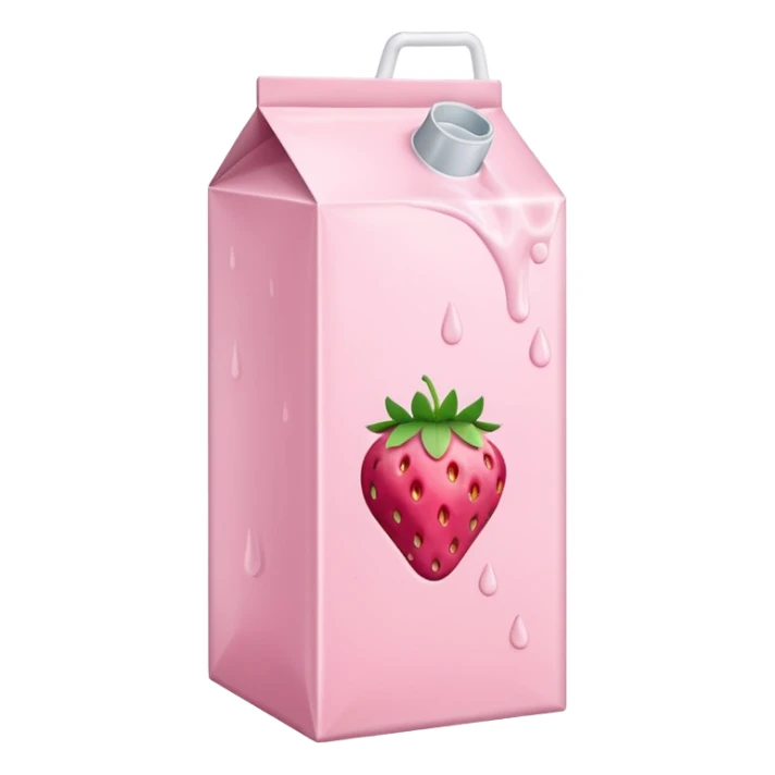 Strawberry milk carton sticker