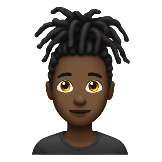 black boy dreads sticker