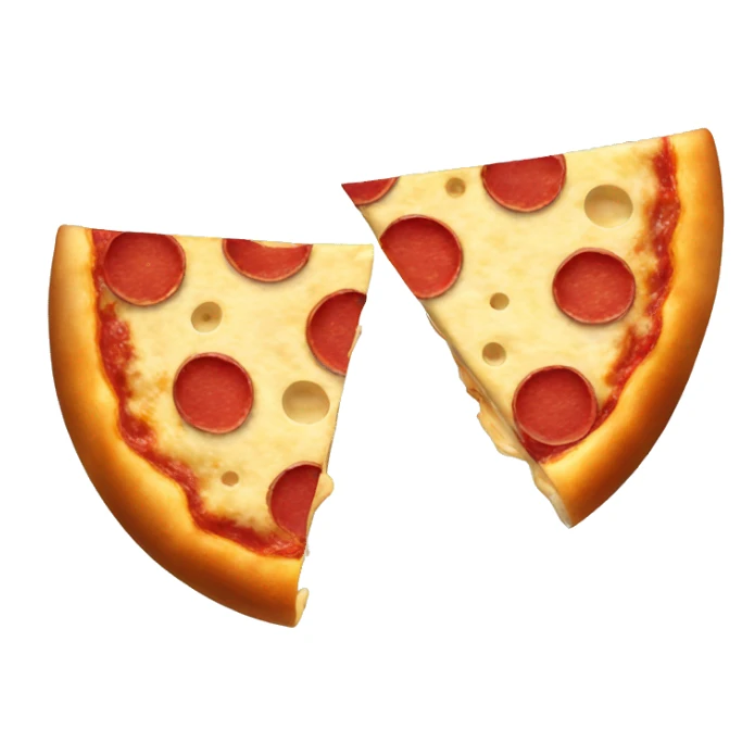 half cheese an half pepperoni pizza sticker
