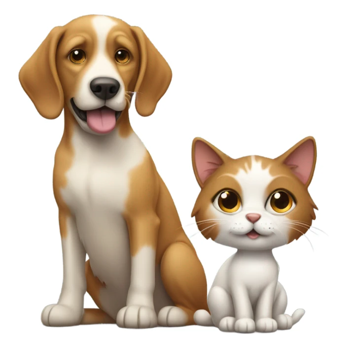 Dog and cat  sticker