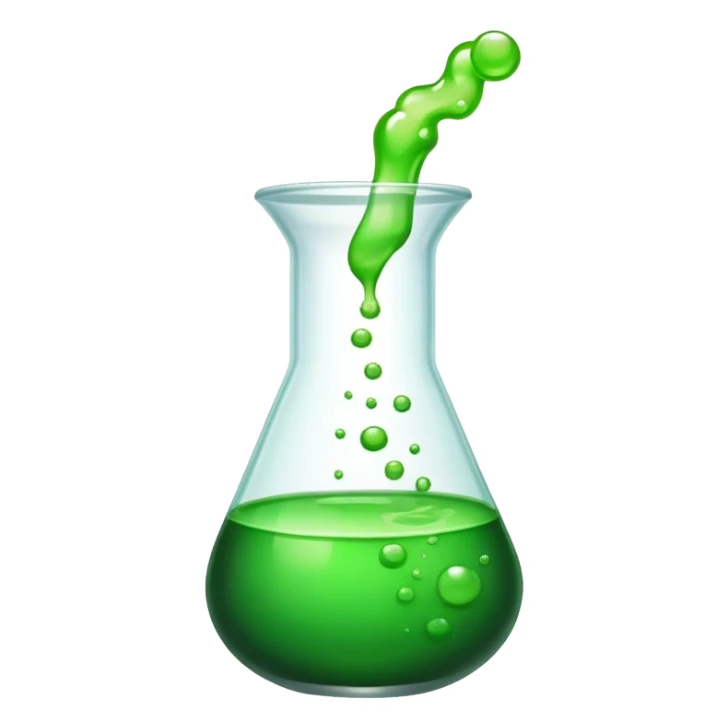 bubbling beaker with green liquid sticker