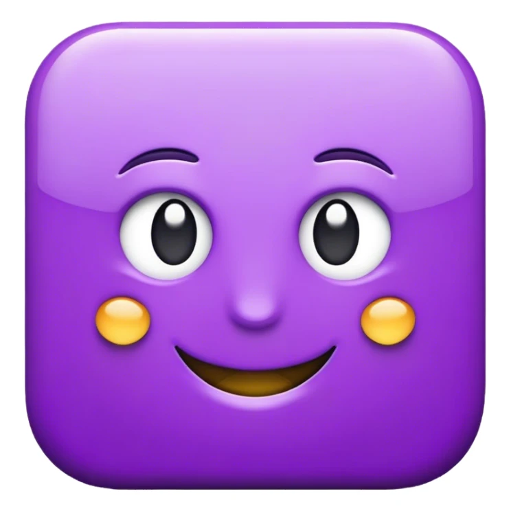 W in purple color sticker