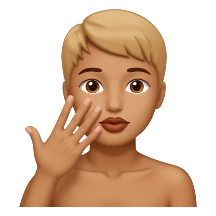 🤔 this hand pose with this 😗 face sticker