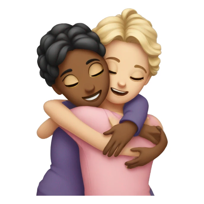 Sisters hugging sticker