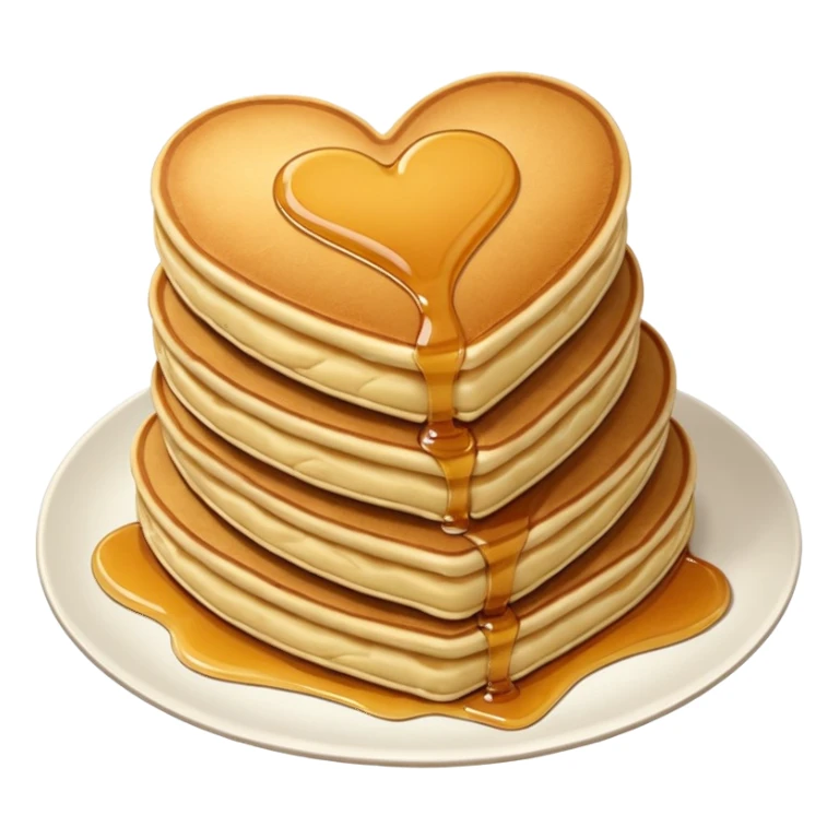 Heart shaped pancakes sticker