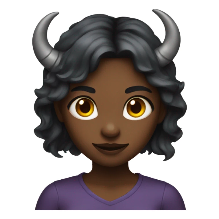 girl with demon horns sticker