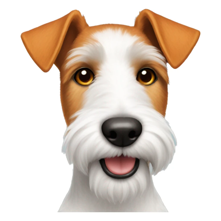 Foxterrier white orange fur sticker
