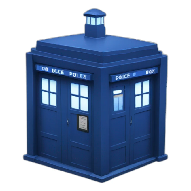 Blue police box sticker