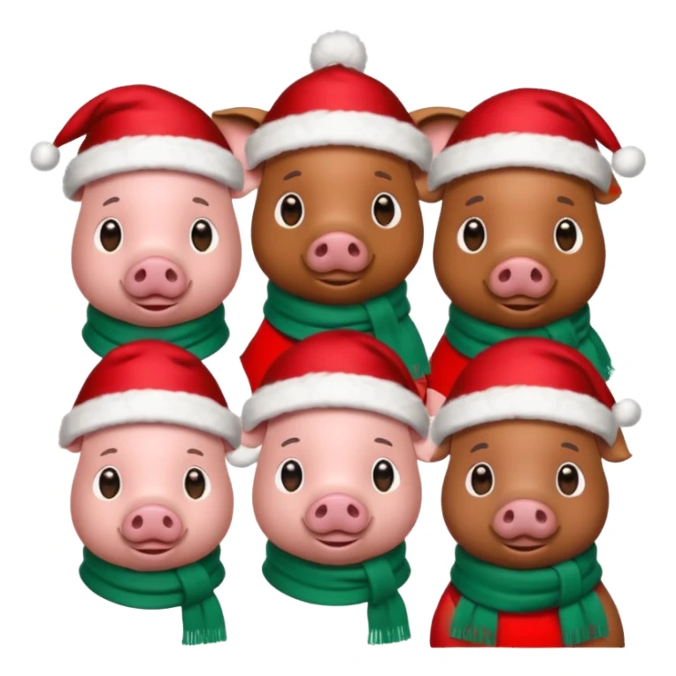 Christmas pigs sticker