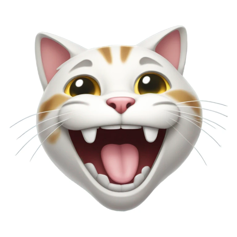 Laughing cat sticker