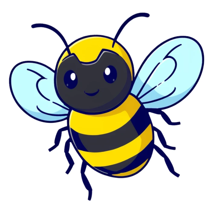 cartoon bumblebee sticker