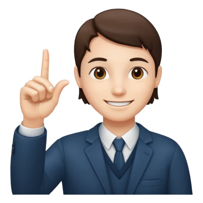 Smiling with the pointer finger touching the thumb  sticker