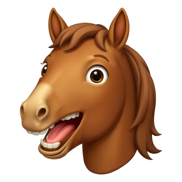 Horse smiling showing teeth sticker