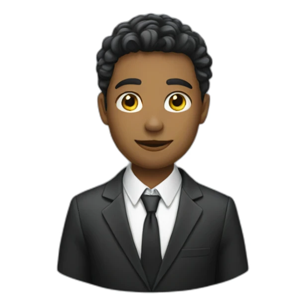 student in a suit sticker