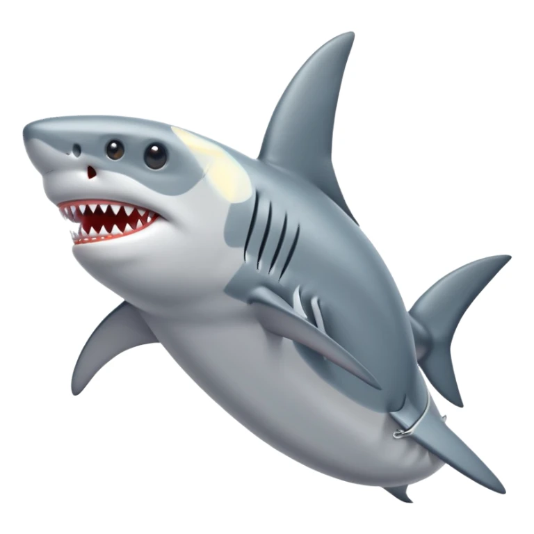 Shark wearing shoes sticker