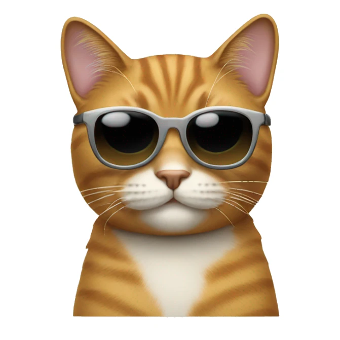 cat wear sunglasses  sticker