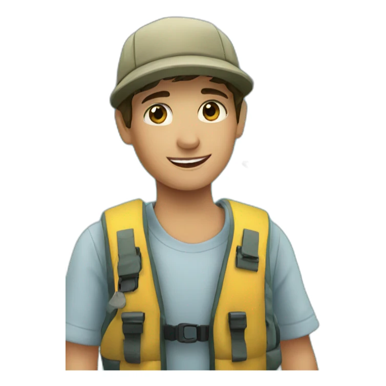 Young Fisherman with trevally sticker