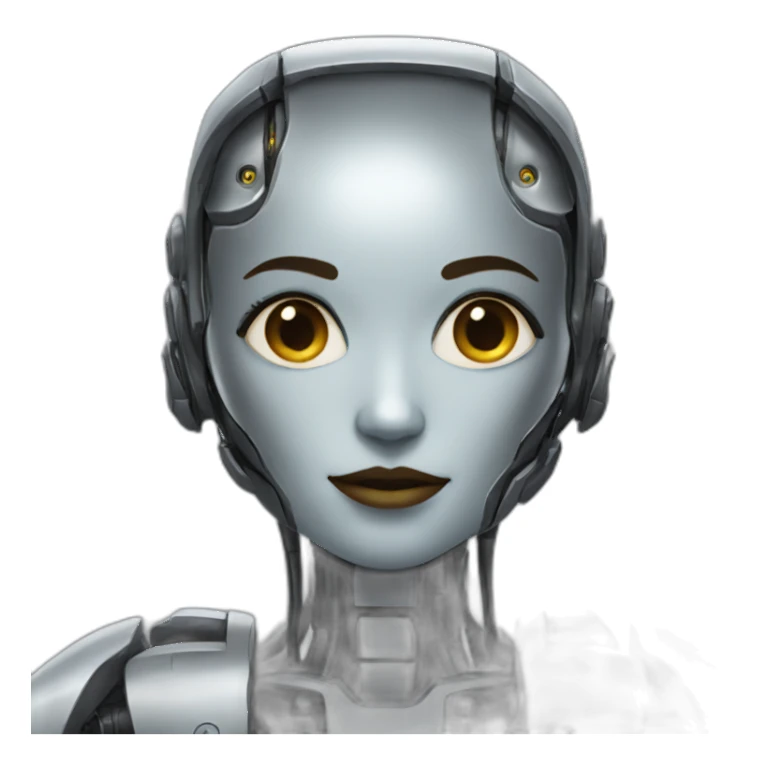robot woman sticker