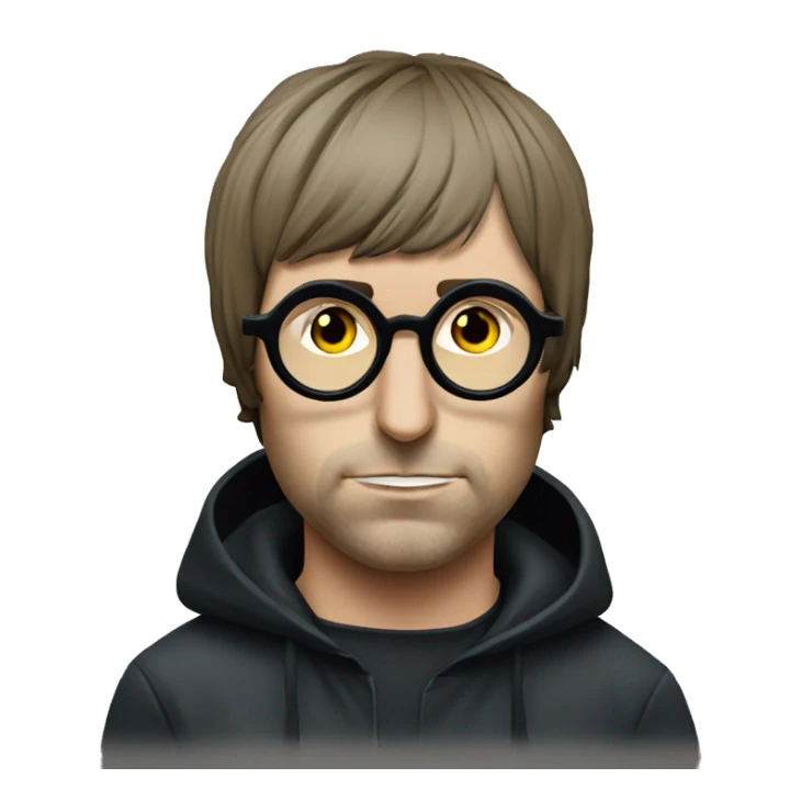 LIAM GALLAGHER FROM OASIS HEAD WITH ROUND GLASSES sticker