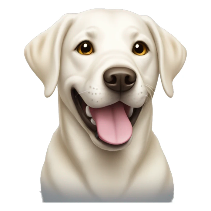 white Labrador retriever smiling  sticker