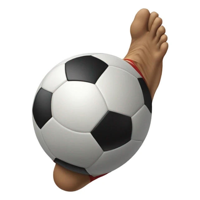 A leg kicking a soccer ball sticker