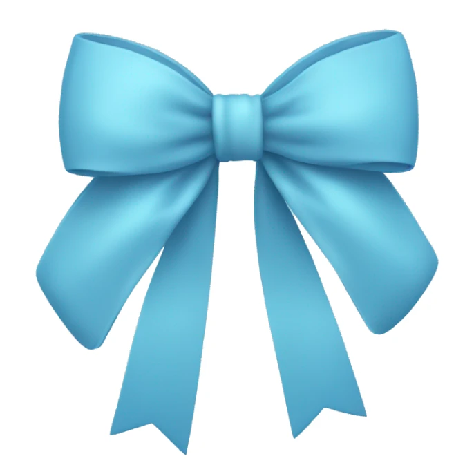 Light blue bow on light blue bow sticker