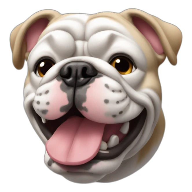 Bulldog frances riendo sticker