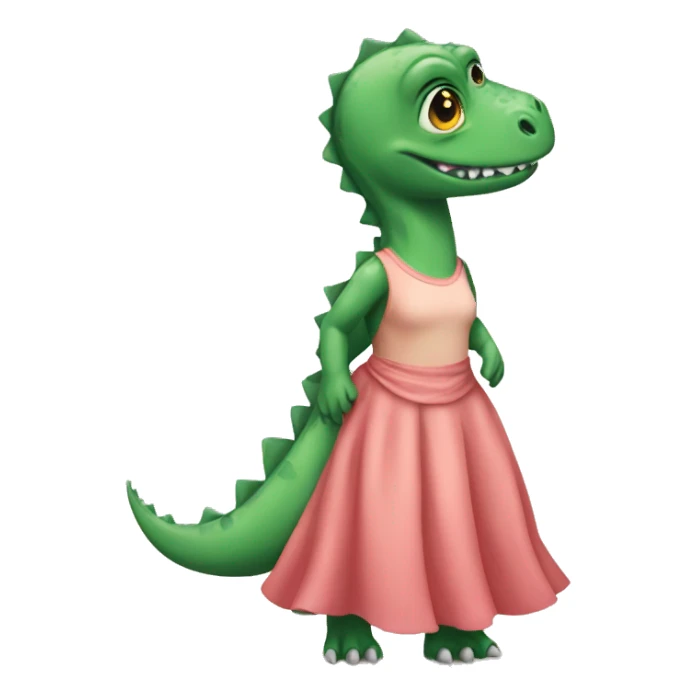 Dinosaure with a dress  sticker
