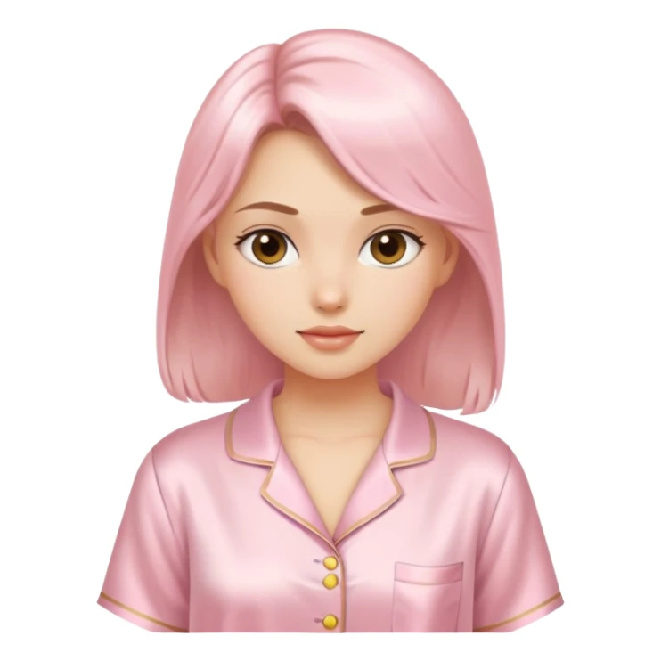 Cute silk pyjama top light pink  sticker