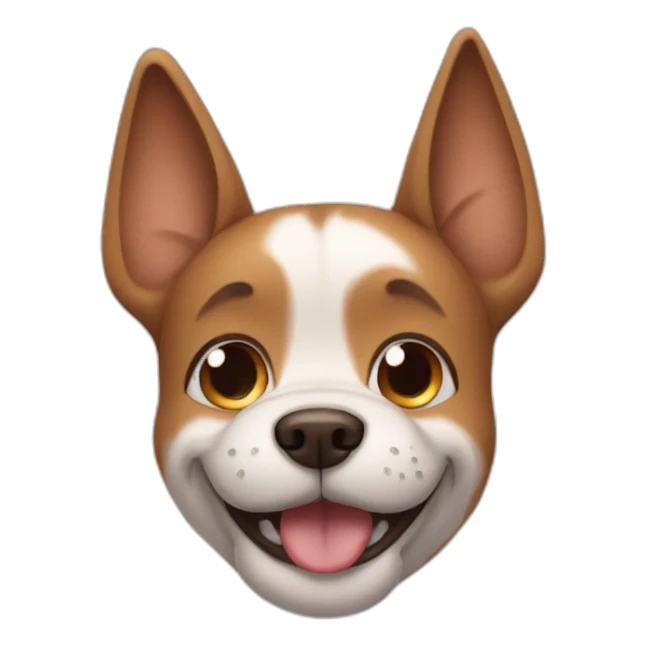 A dog smile with tears sticker
