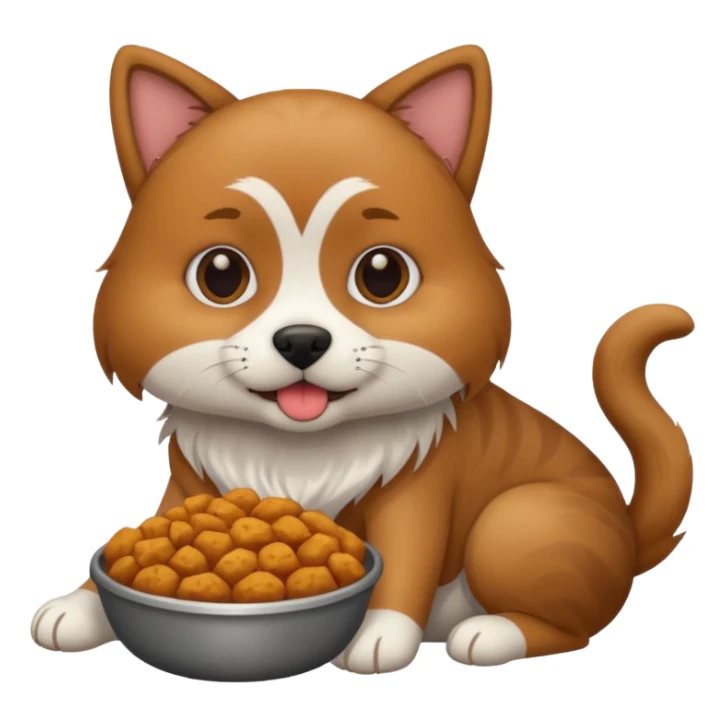 Dog eating a cat sticker