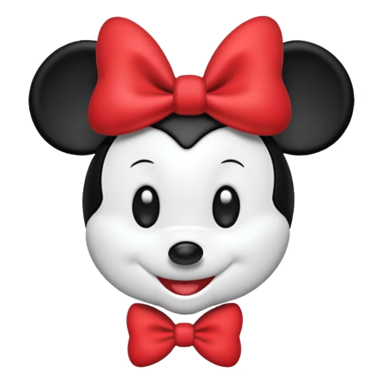minnie mouse black and white outline sticker