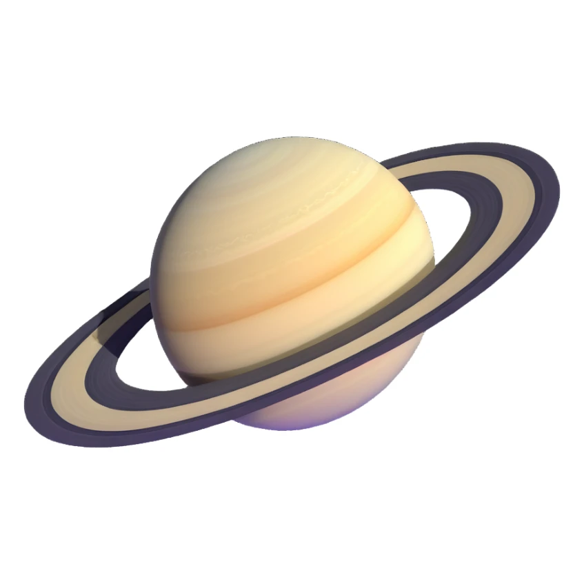 detailed Saturn with ring system sticker