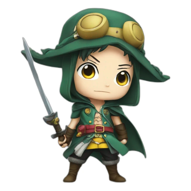 robin from one piece as chibi sticker