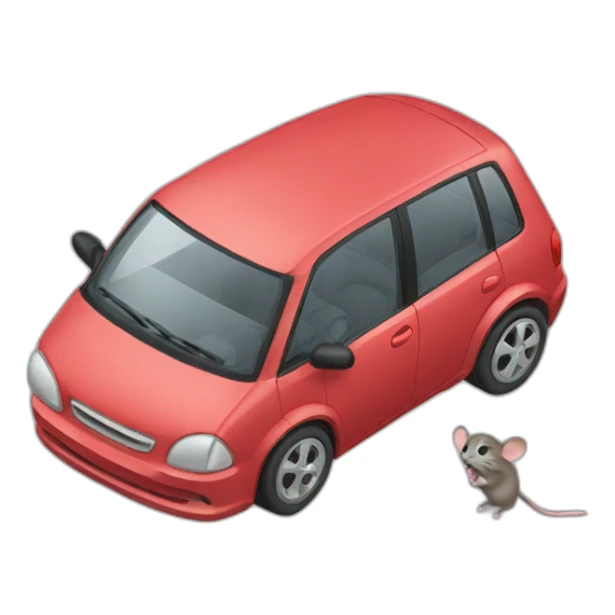 car catched mouse  sticker