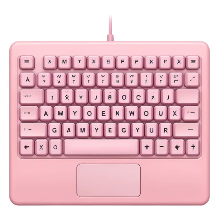 Pastel pink gaming computer keyboard sticker